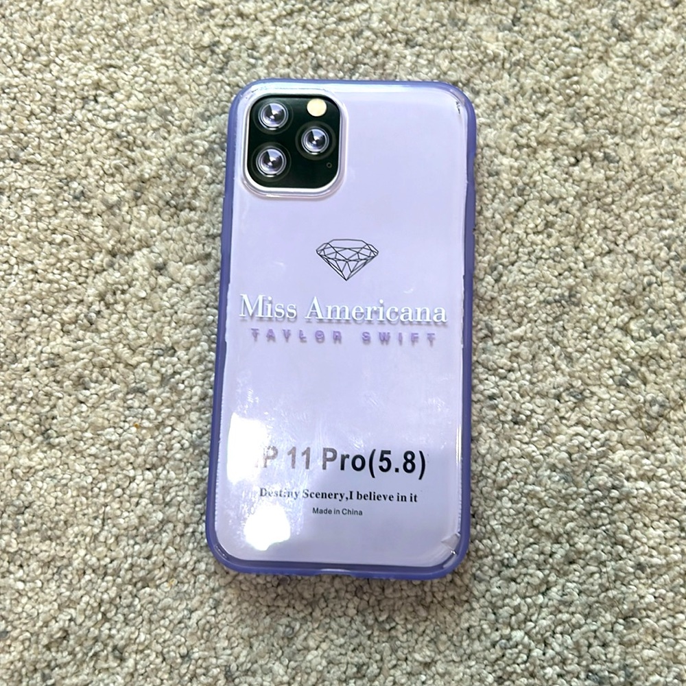 Taylor Swift Miss Americana Purple I phone 11 pro phone case
